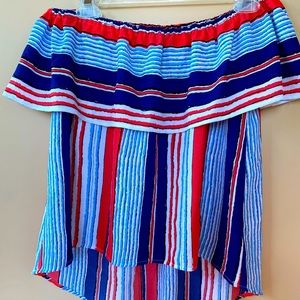 Happy 4th of July off the shoulder shirt